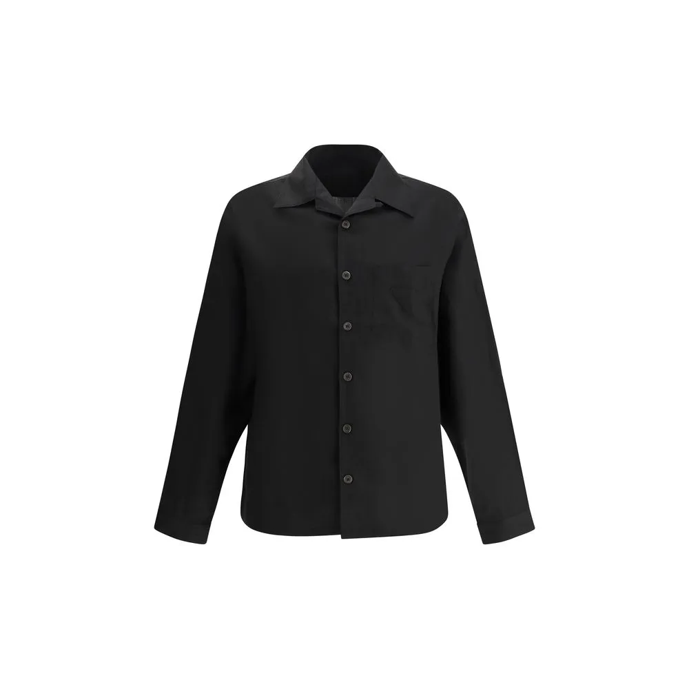 Prada Men's Black linen Shirt