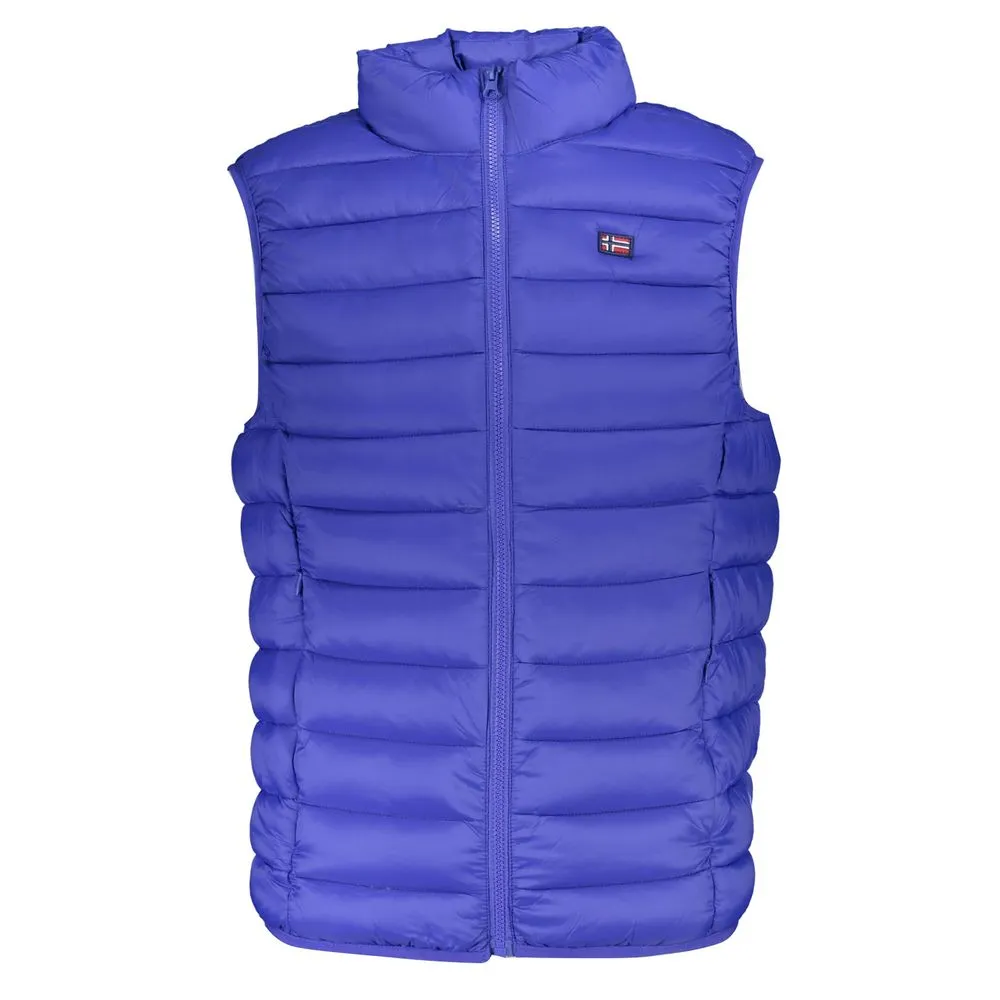 Norway 1963 Men's Sleek Sleeveless Blue Jacket
