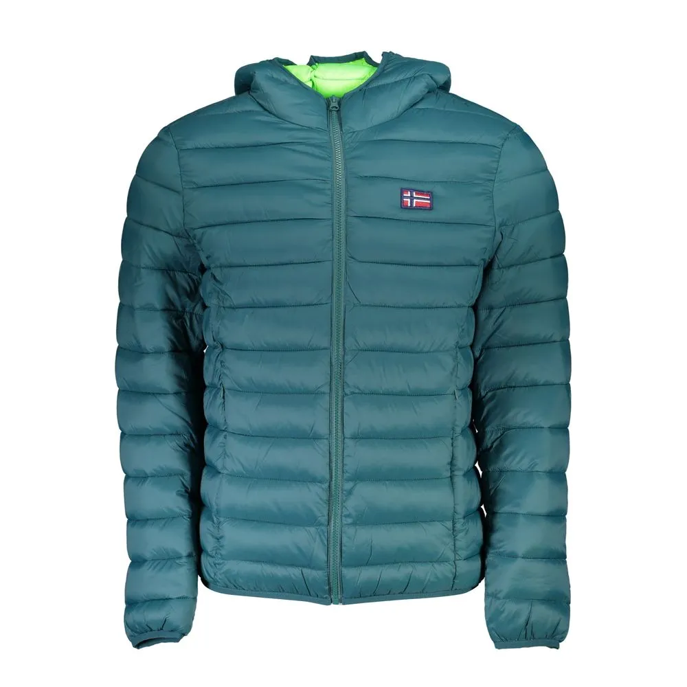 Norway 1963 Men's Elegant Green Hooded Jacket with Multiple Pockets