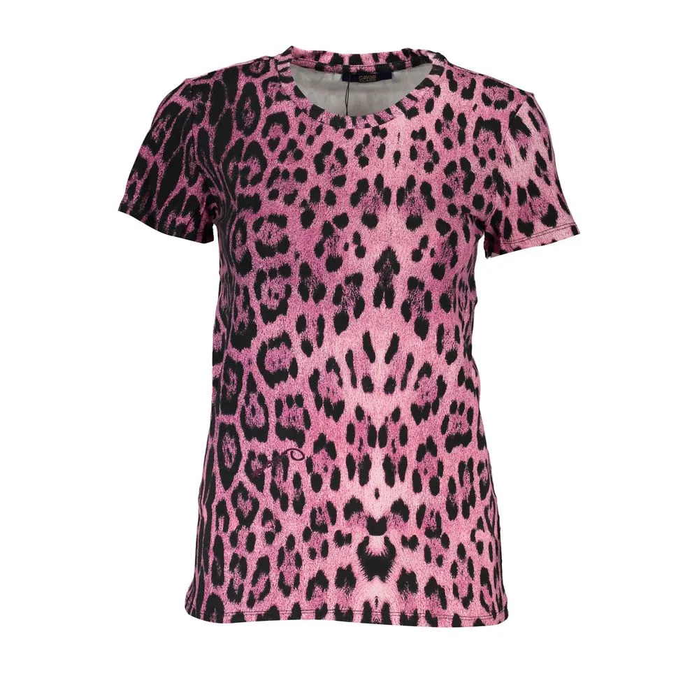 Cavalli Class Women's Pink Cotton Tops & T-Shirt