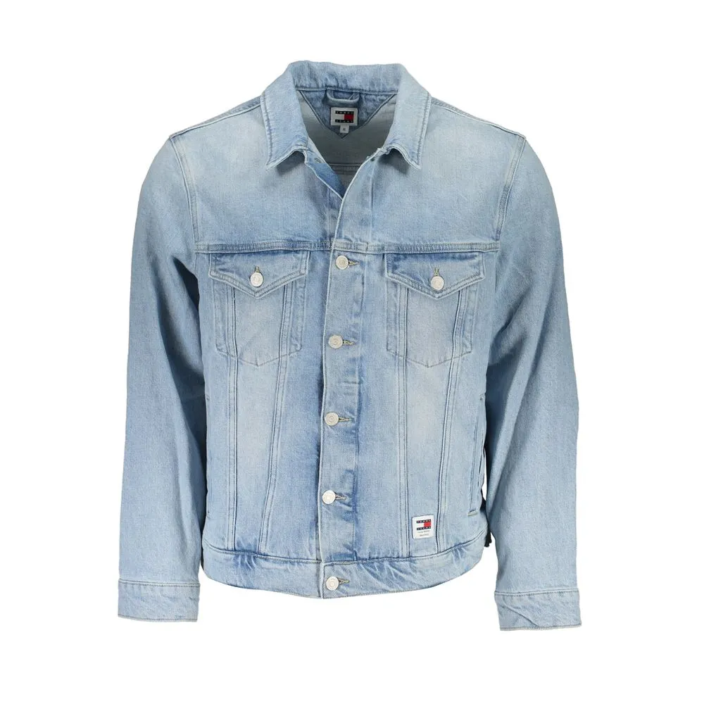 Tommy Hilfiger Men's Light Blue Cotton Jacket