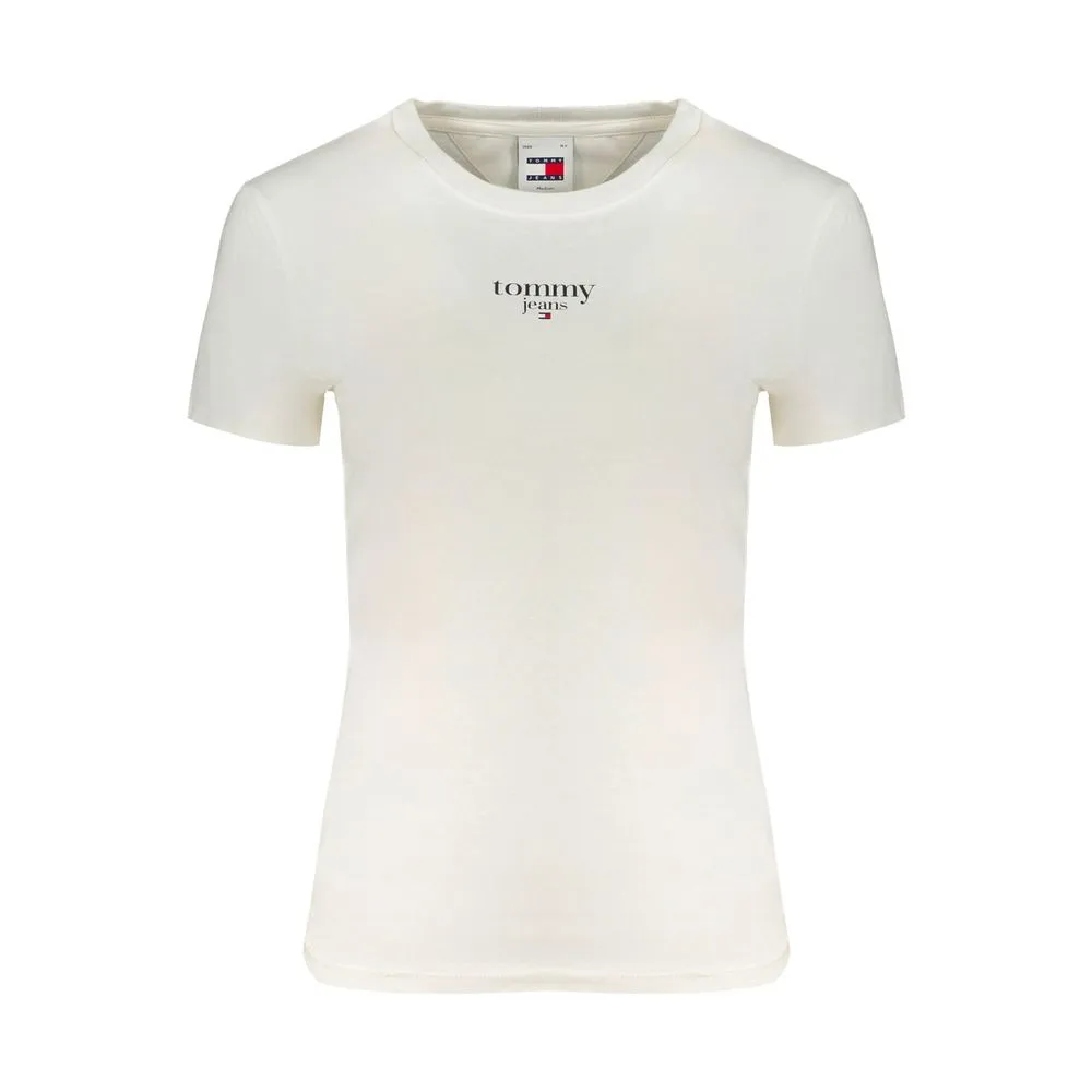 Tommy Hilfiger Women's White Cotton Tops & T-Shirt