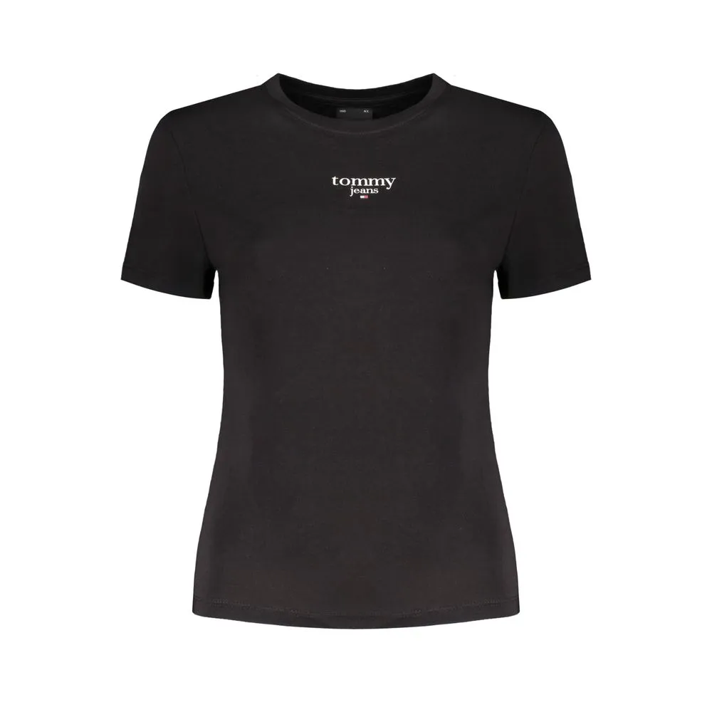 Tommy Hilfiger Women's Black Cotton Tops & T-Shirt