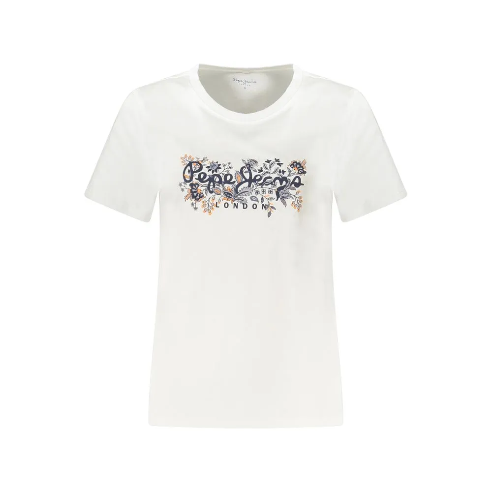 Pepe Jeans White Cotton Women T-Shirt