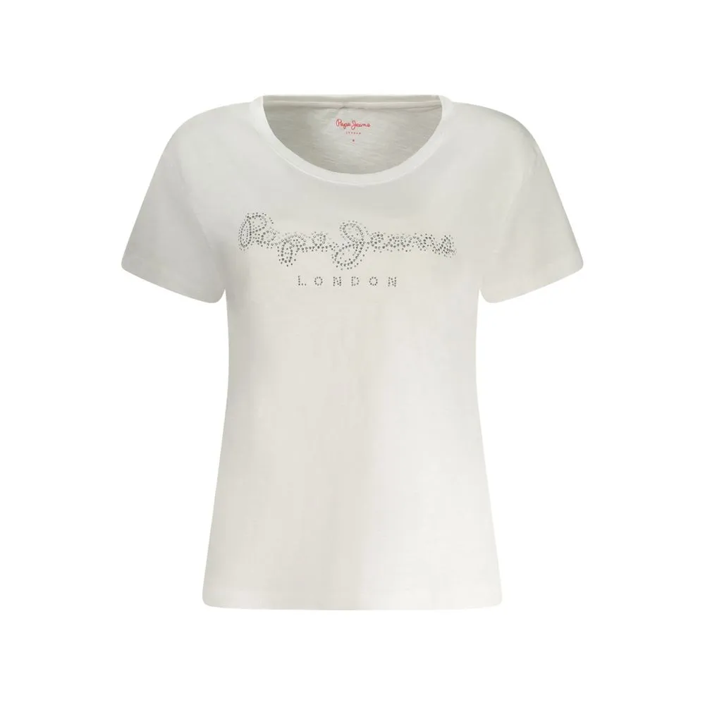 Pepe Jeans White Cotton Women T-Shirt