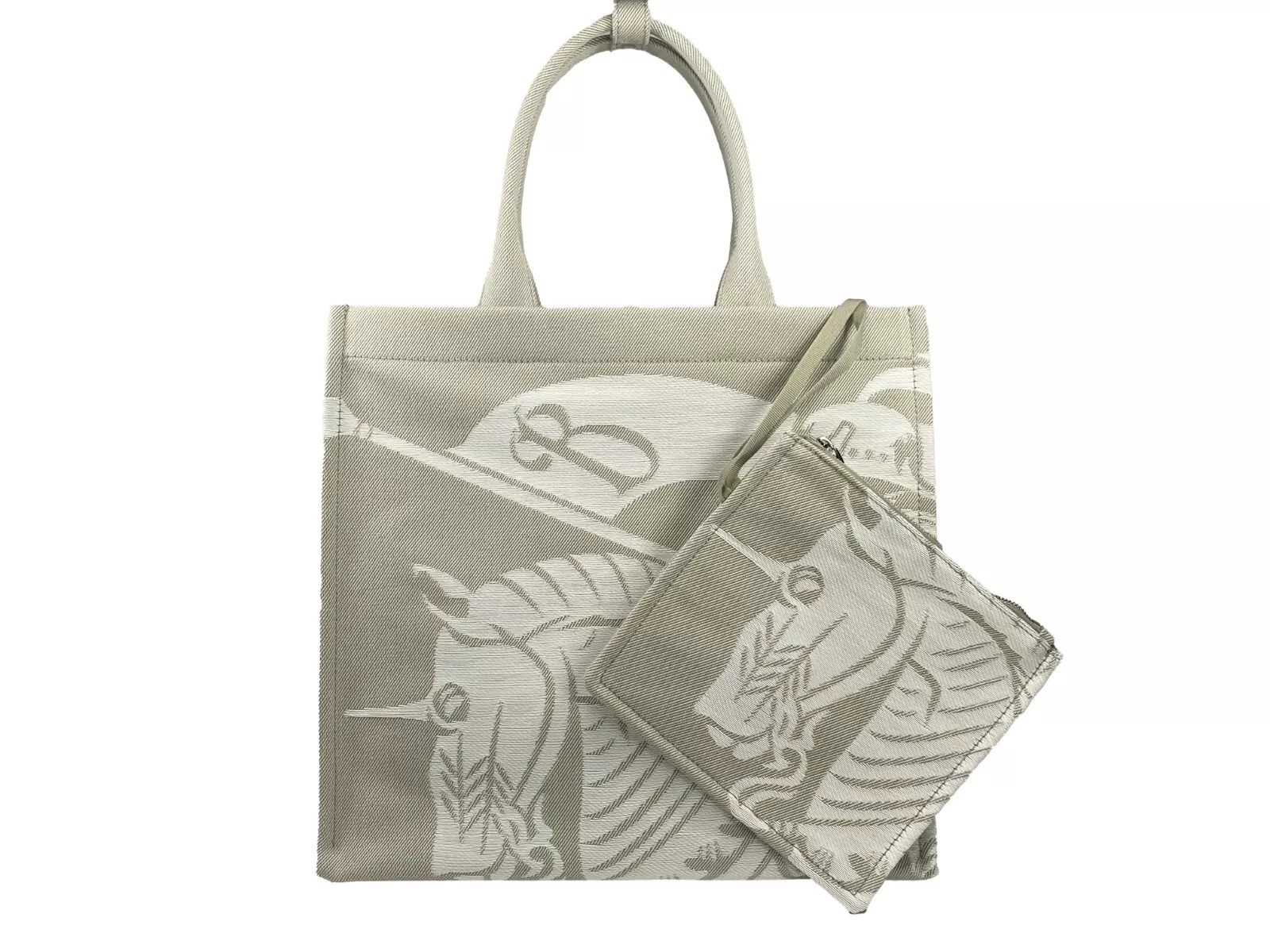 Burberry Women's EKD Canvas Tote Bag With Coin Pouch Beige