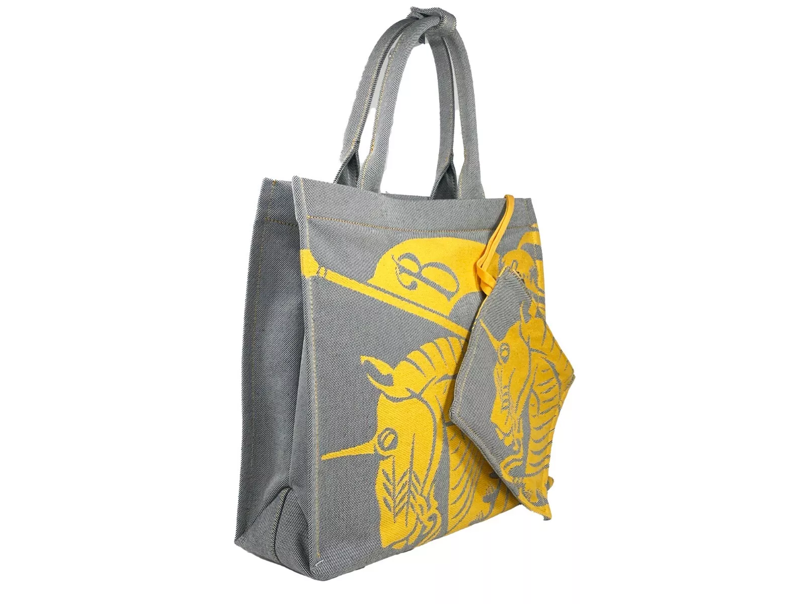 Burberry Women's EKD Canvas Tote Bag With Coin Pouch Sunflower Gray
