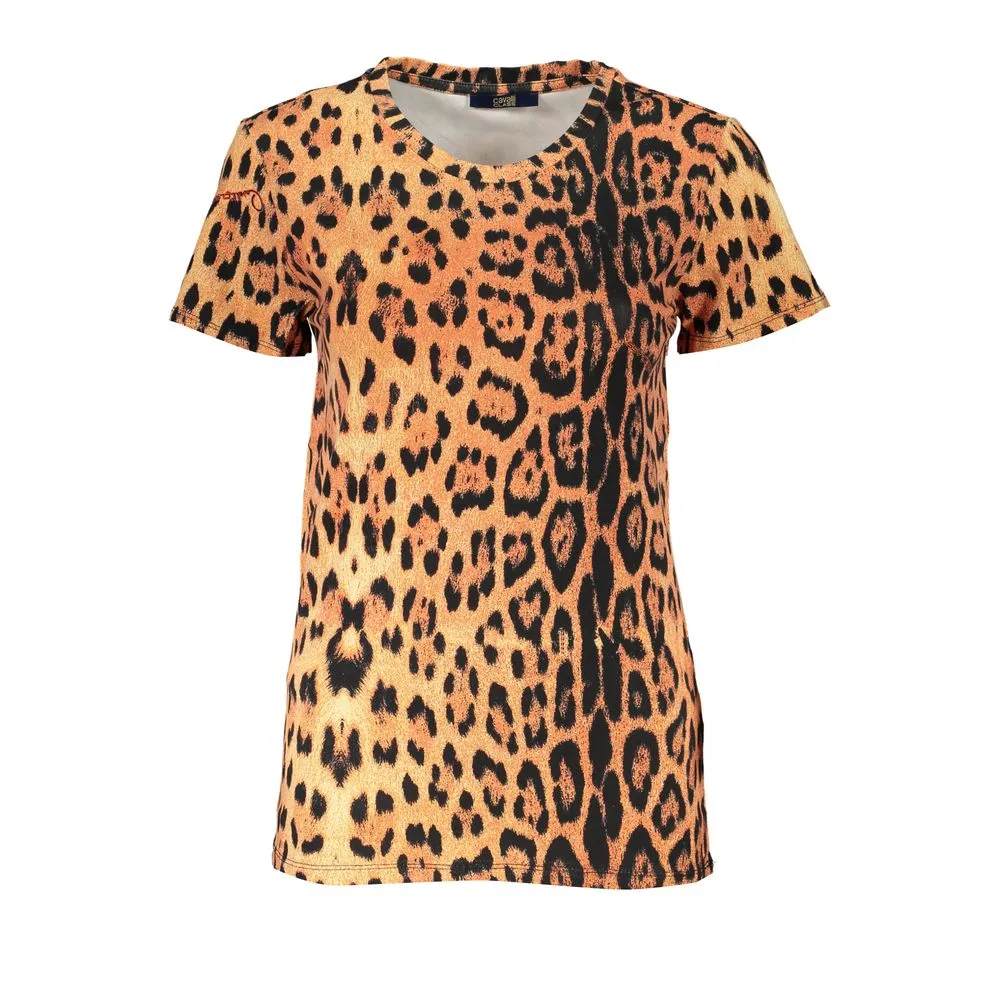 Cavalli Class Women's Orange Cotton Tops & T-Shirt