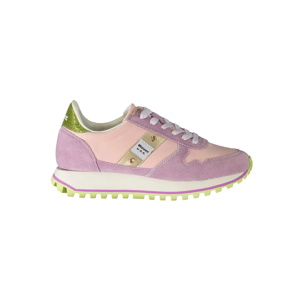 Blauer Women's Pink Polyester Sneaker