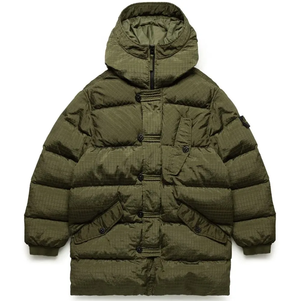 Stone Island Men's Green Nylon Jacket