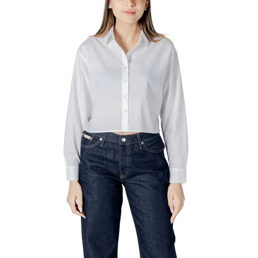 Calvin Klein Jeans Women's White Cotton Shirt