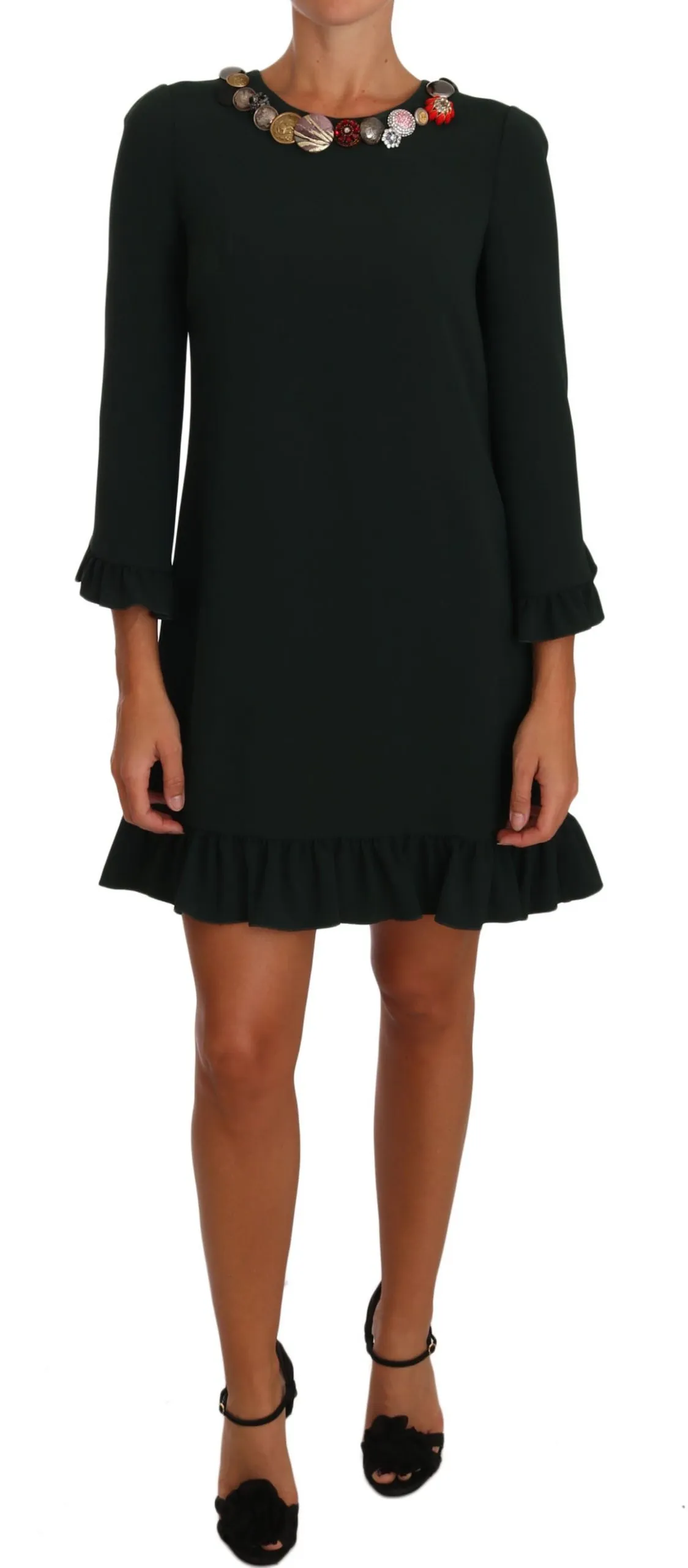 Dolce & Gabbana Women's Enchanted Sicily Green Crystal Dress