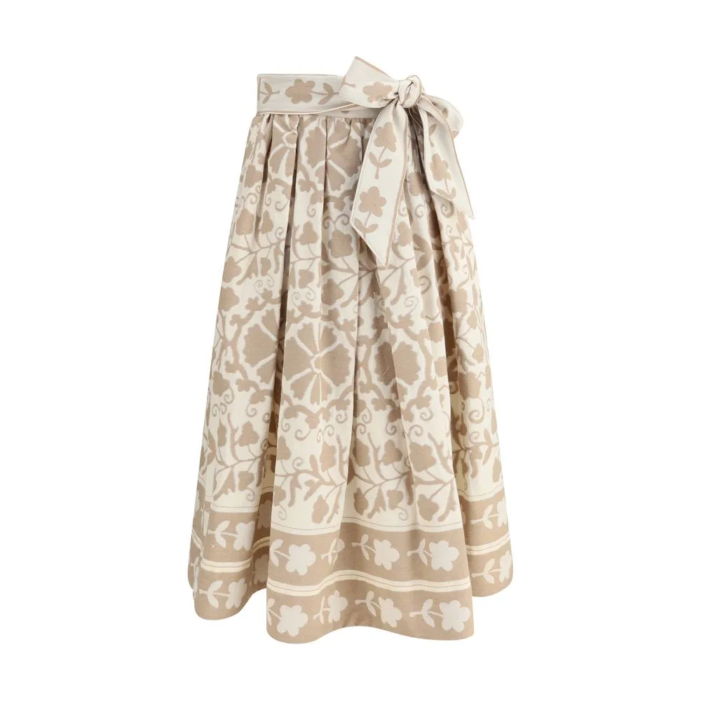 Sara Roka Women's Flared midi Skir
