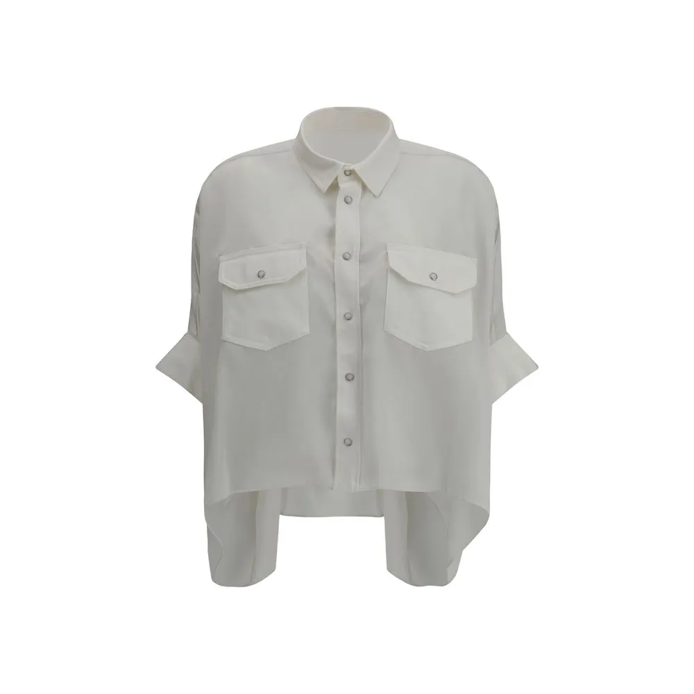 Sacai Women's Denim Print Shirt