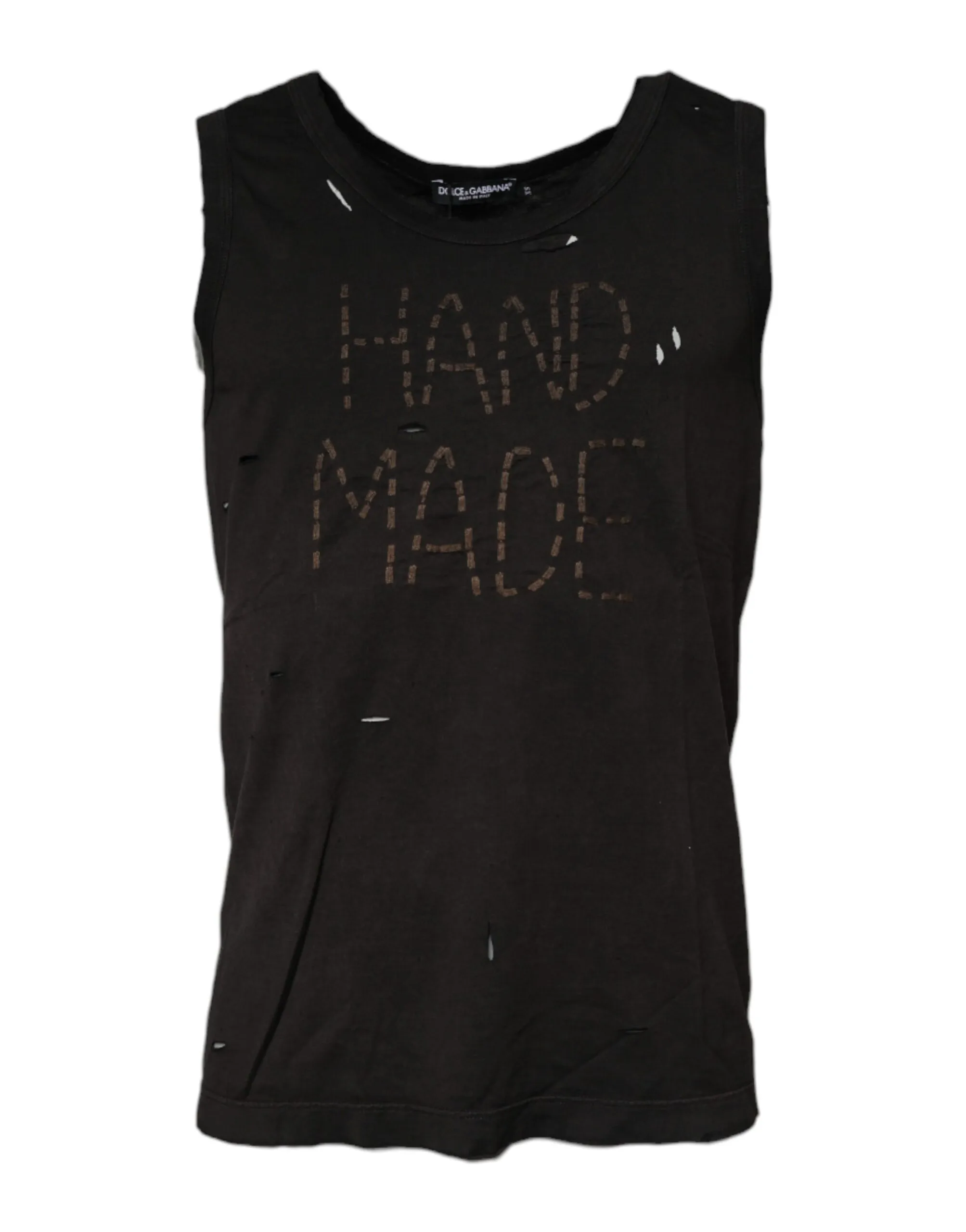 Dolce & Gabbana Men's Black Sleeveless Round Neck Tank T-shirt