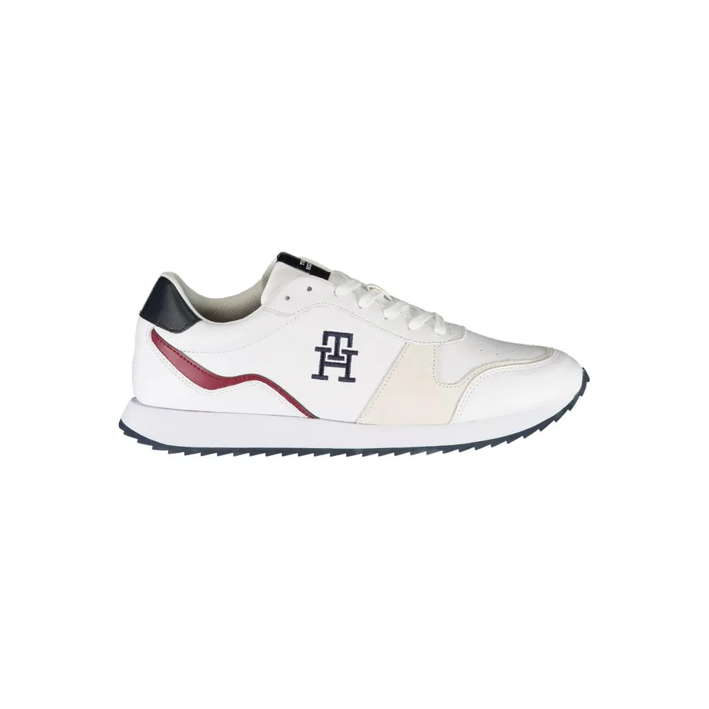 Tommy Hilfiger Men's White Polyester Sneaker