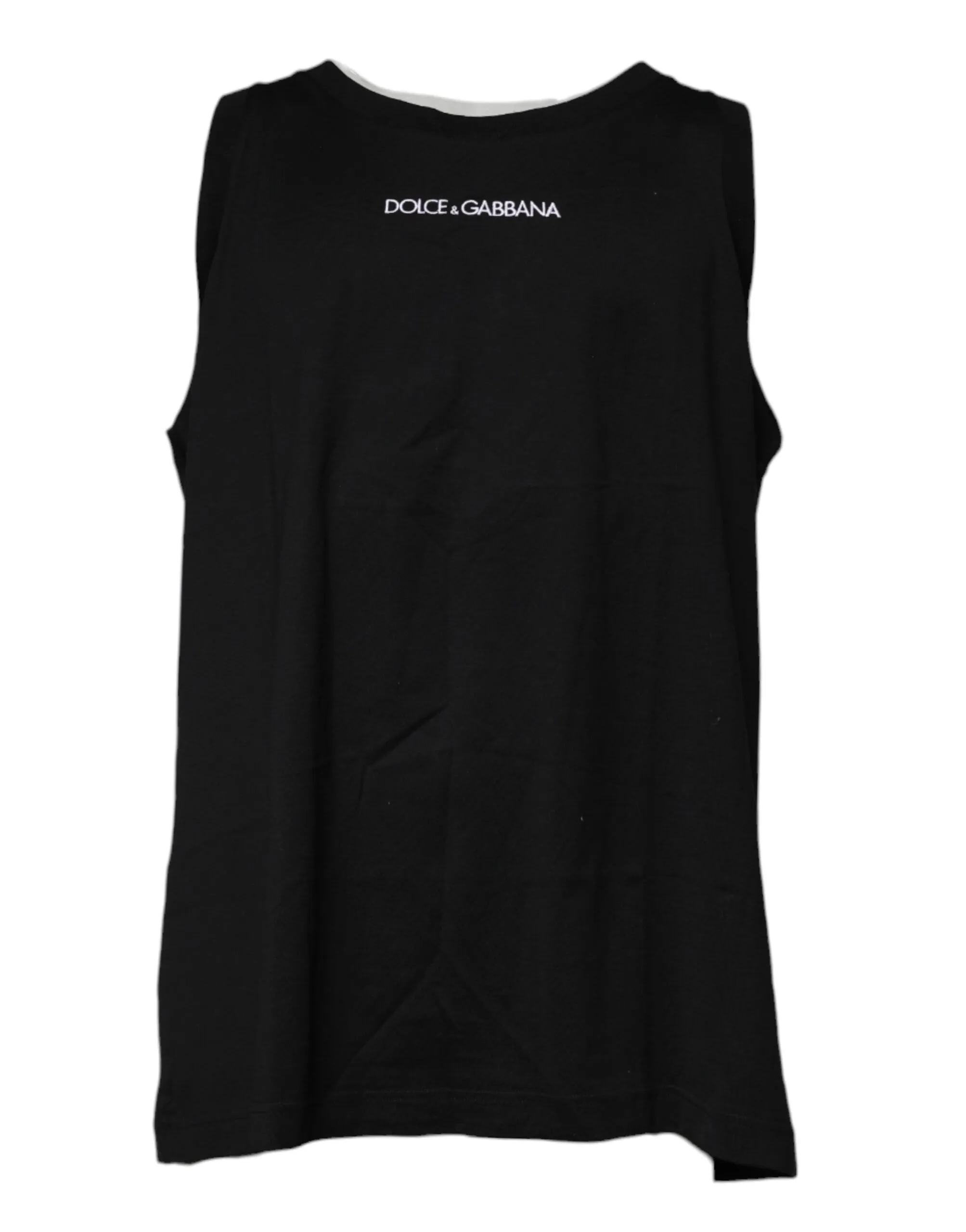Dolce & Gabbana Men's Black Sleeveless Round Neck Tank T-shirt