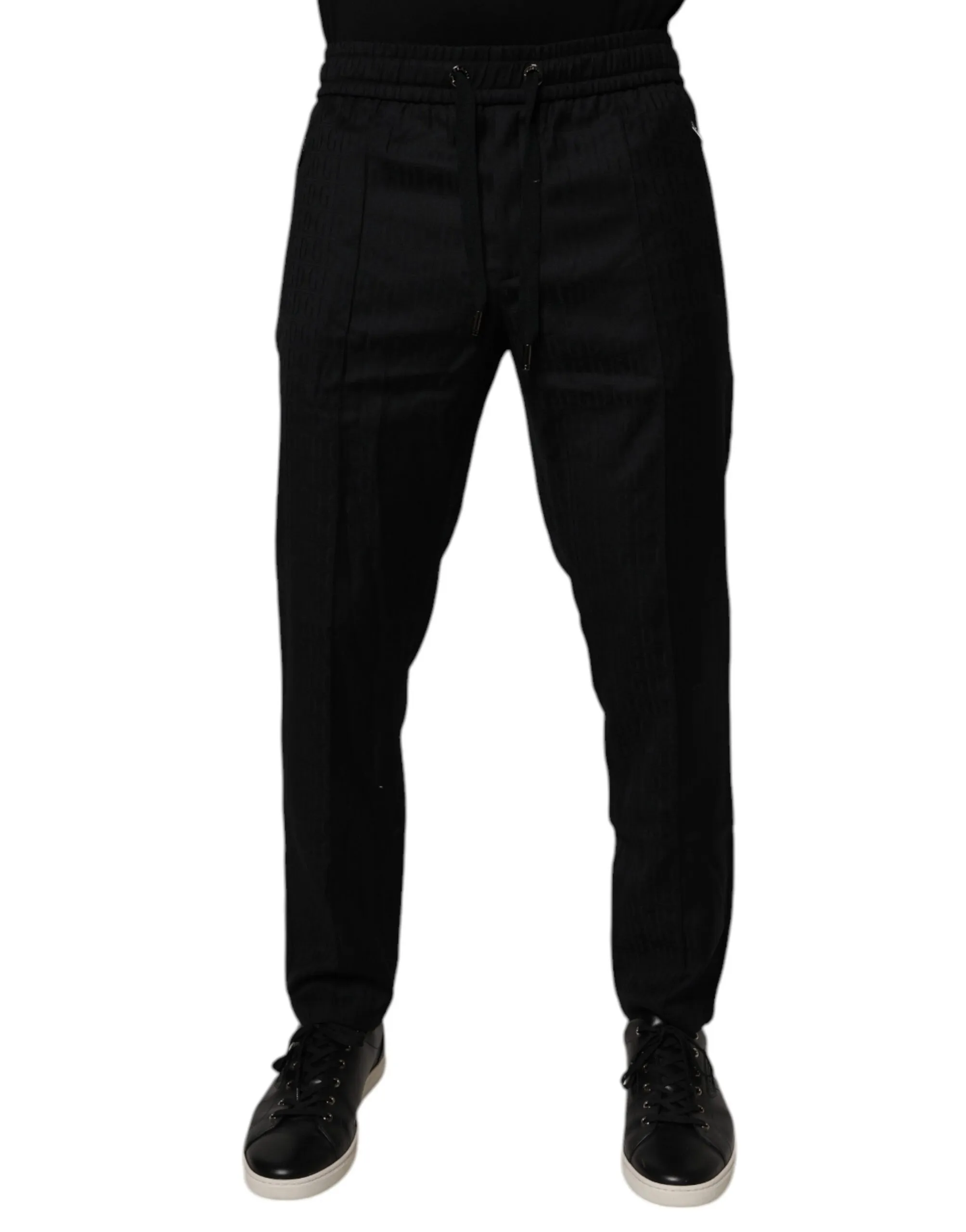 Dolce & Gabbana Men's Black Wool Jogger Jogging Pants