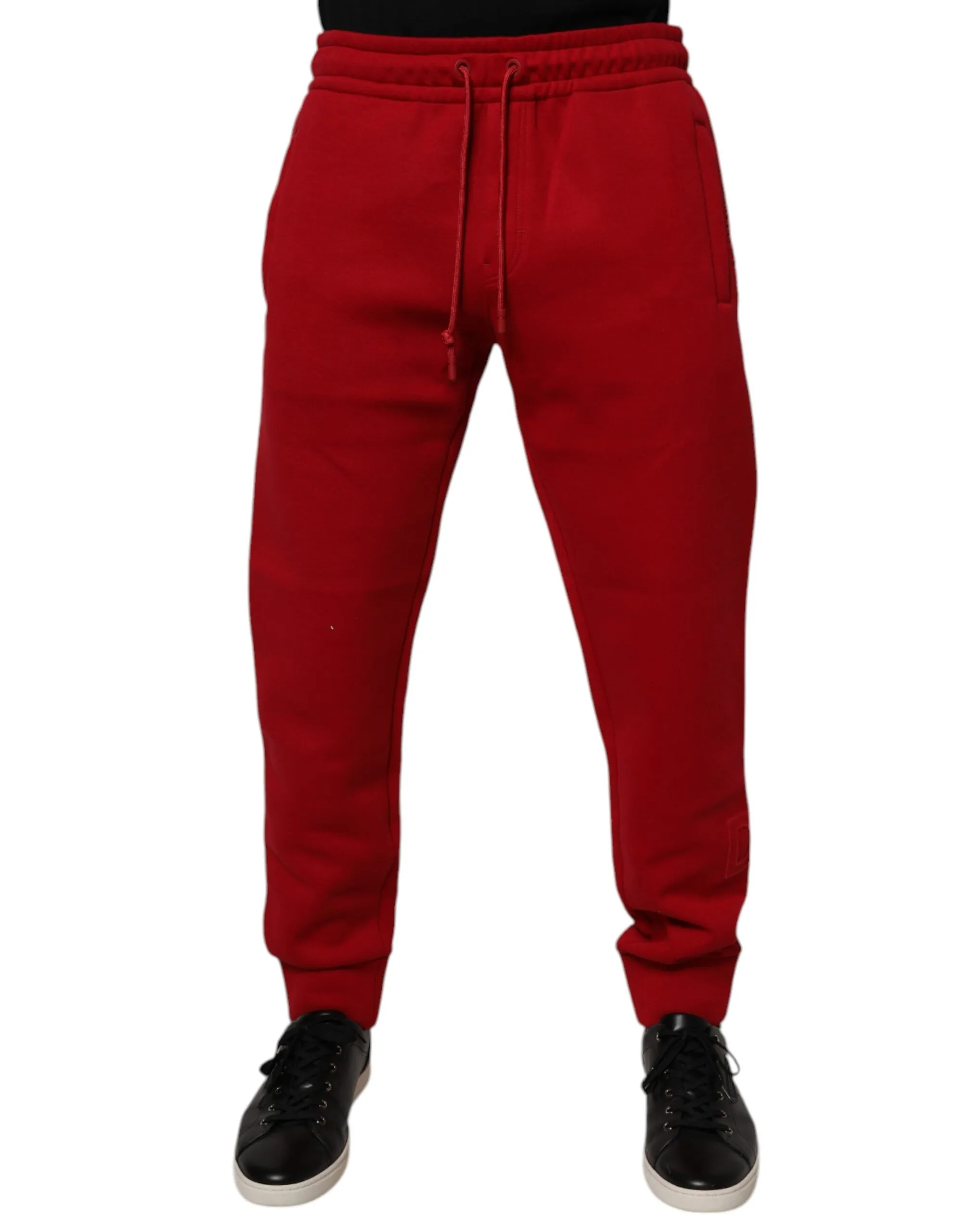 Dolce & Gabbana Men's Red Cotton Jogger Jogging Pants
