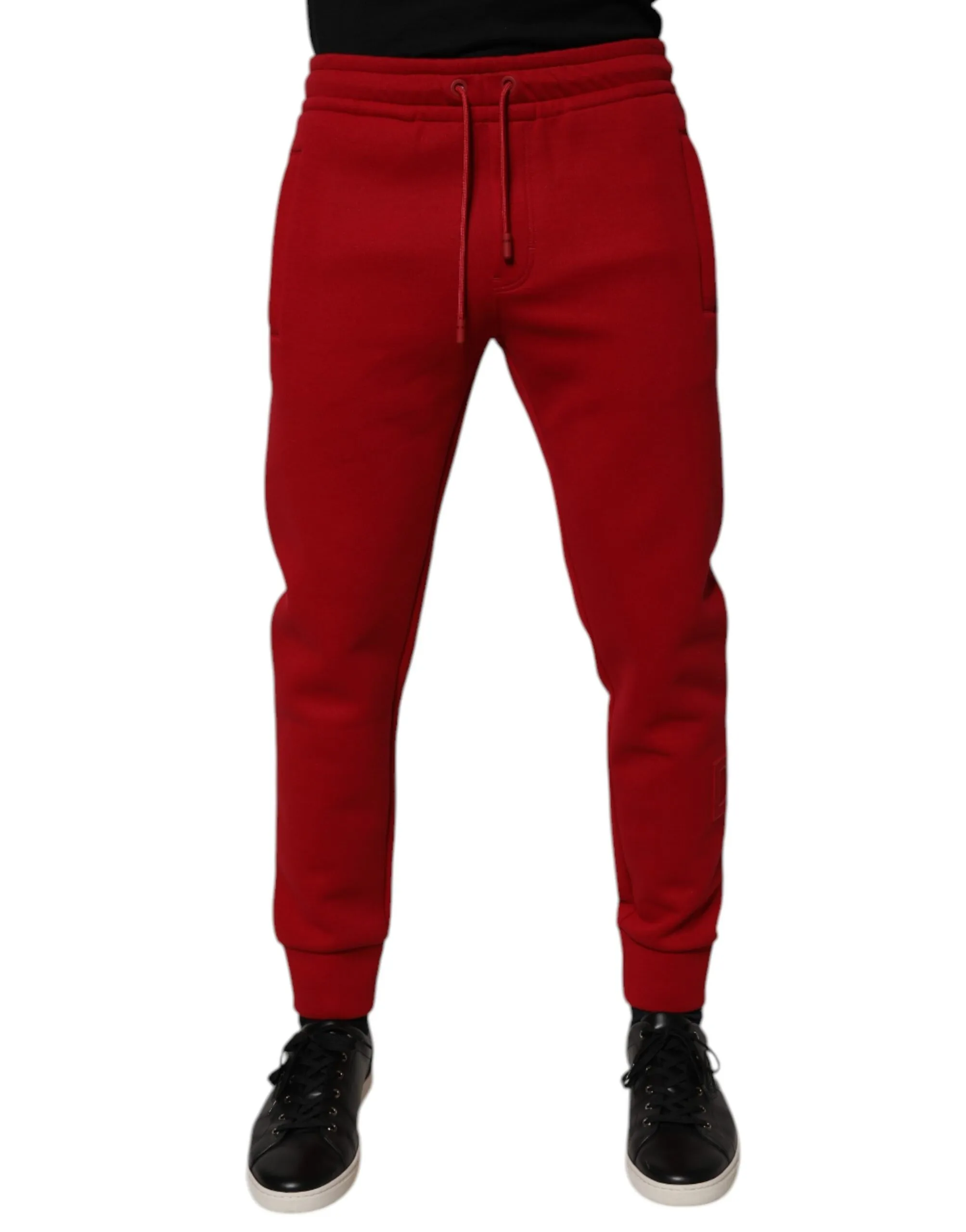 Dolce & Gabbana Men's Red Cotton Jogger Jogging Pants