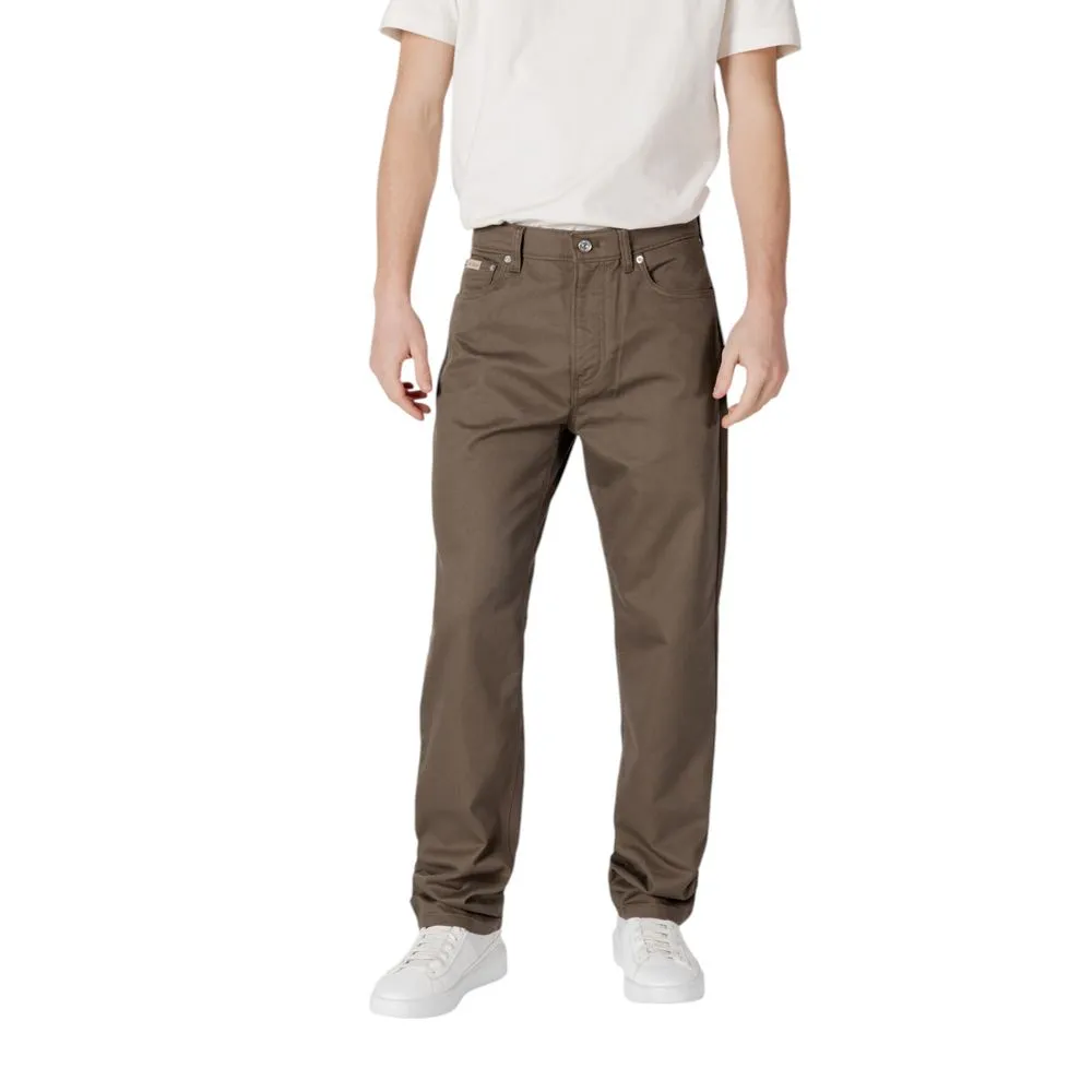 Calvin Klein Jeans Men's Green Cotton Jeans & Pant