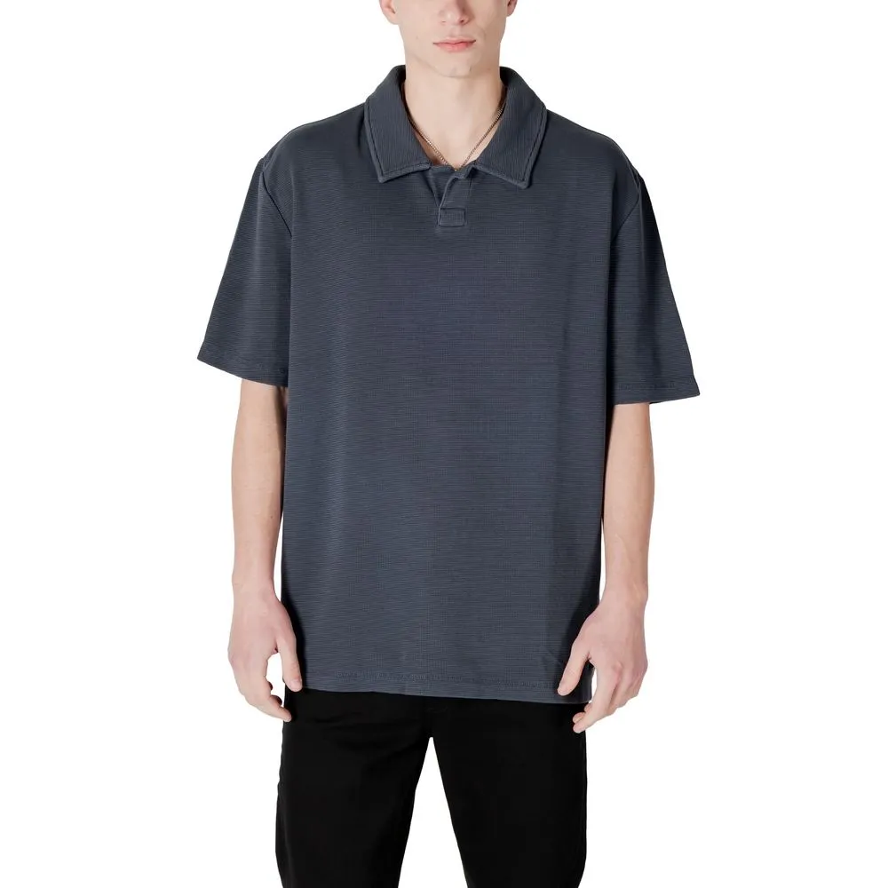 Calvin Klein Jeans Men's Gray Cotton Rigenerato Polo Shirt