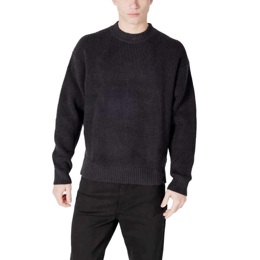 Calvin Klein Jeans Men's Black Cotton Cotton Sweater