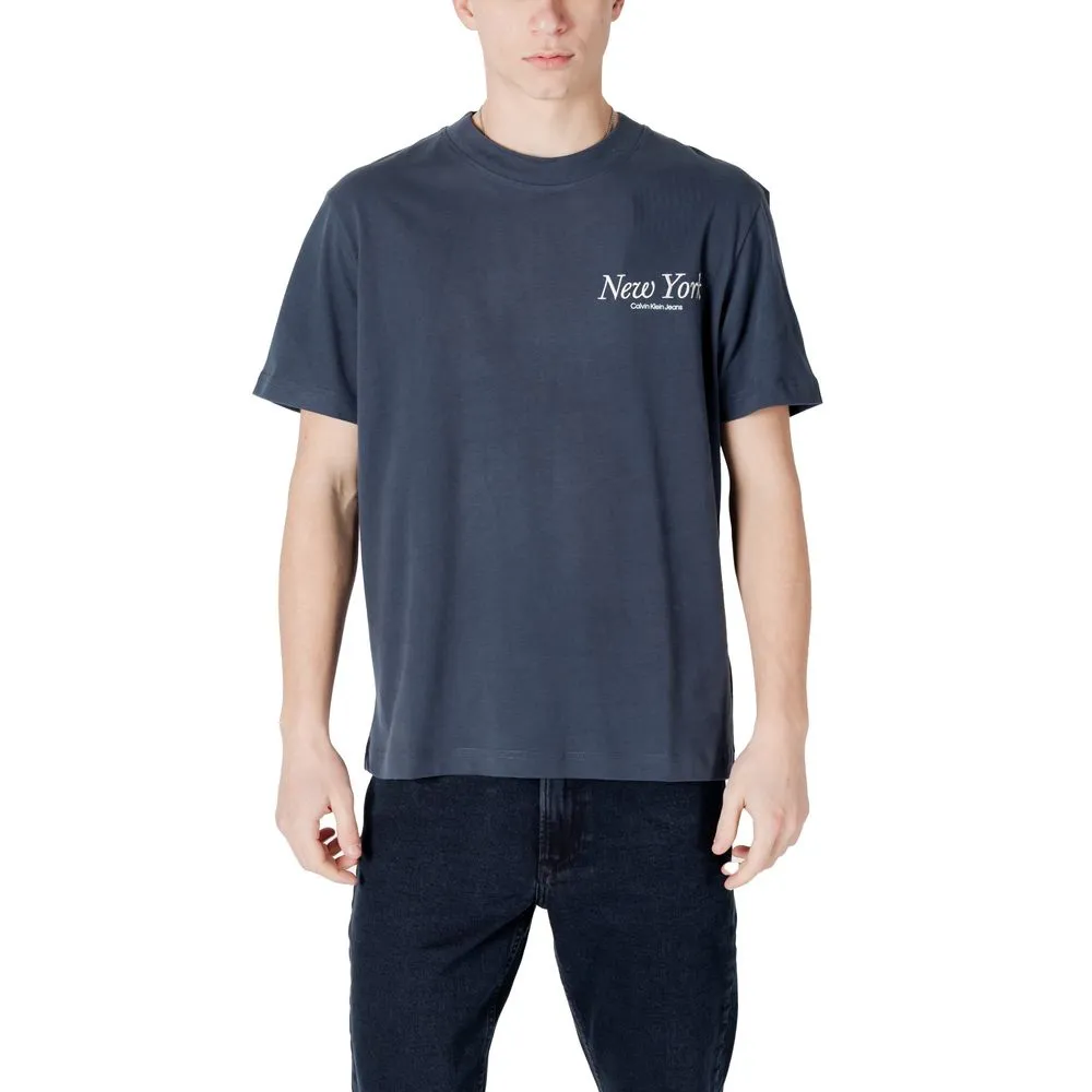 Calvin Klein Jeans Men's Blue Cotton T-Shirt