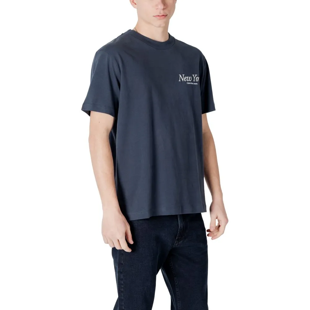 Calvin Klein Jeans Men's Blue Cotton T-Shirt