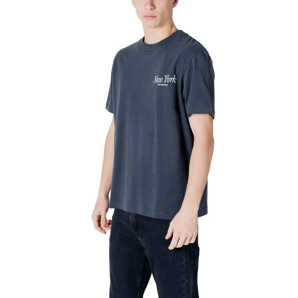 Calvin Klein Jeans Men's Blue Cotton T-Shirt