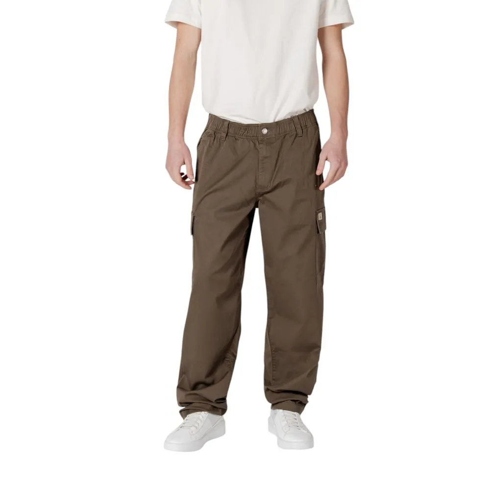 Calvin Klein Jeans Men's Green Cotton Rigenerato Jeans & Pant