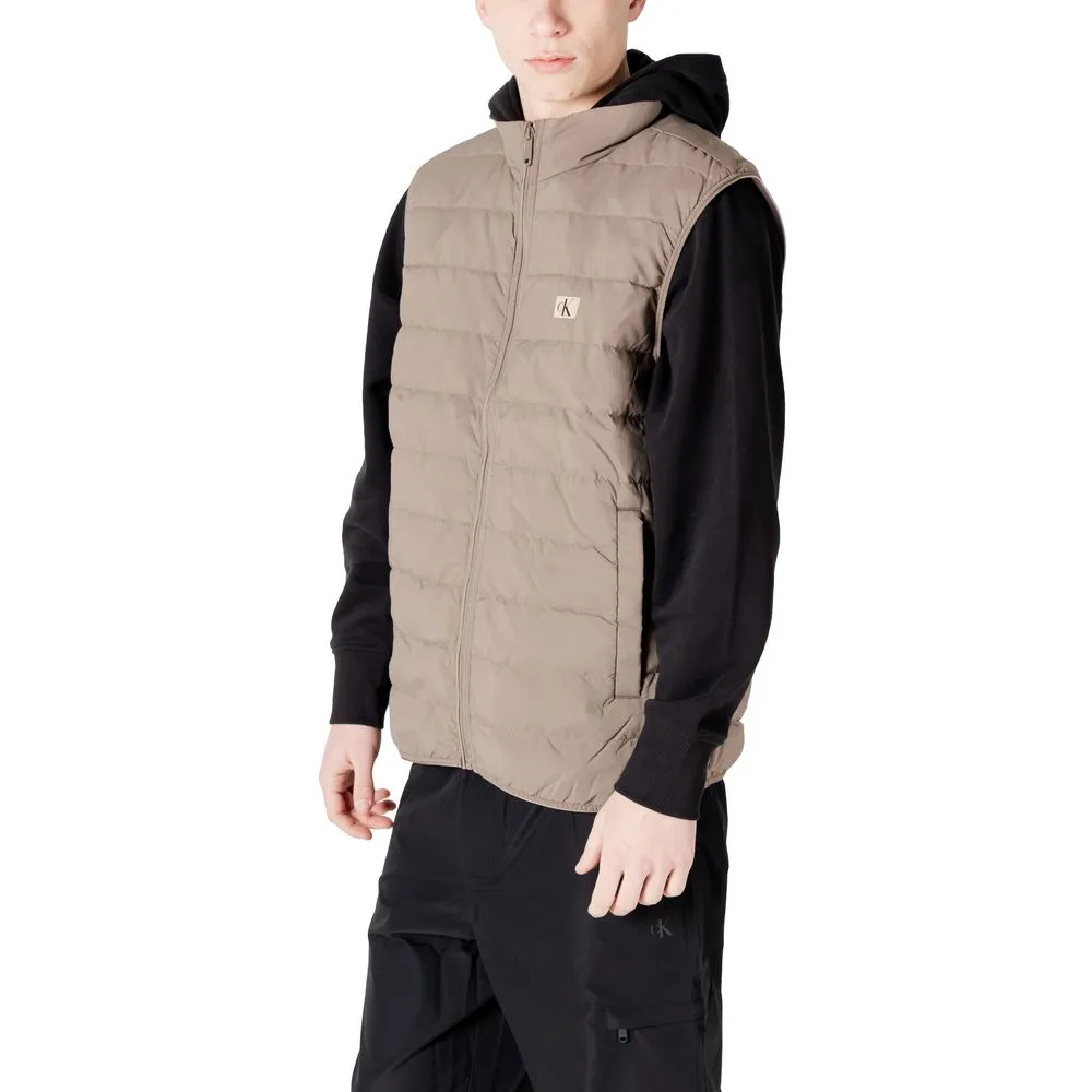 Calvin Klein Jeans Men's Beige Polyamide Riciclata Jacket
