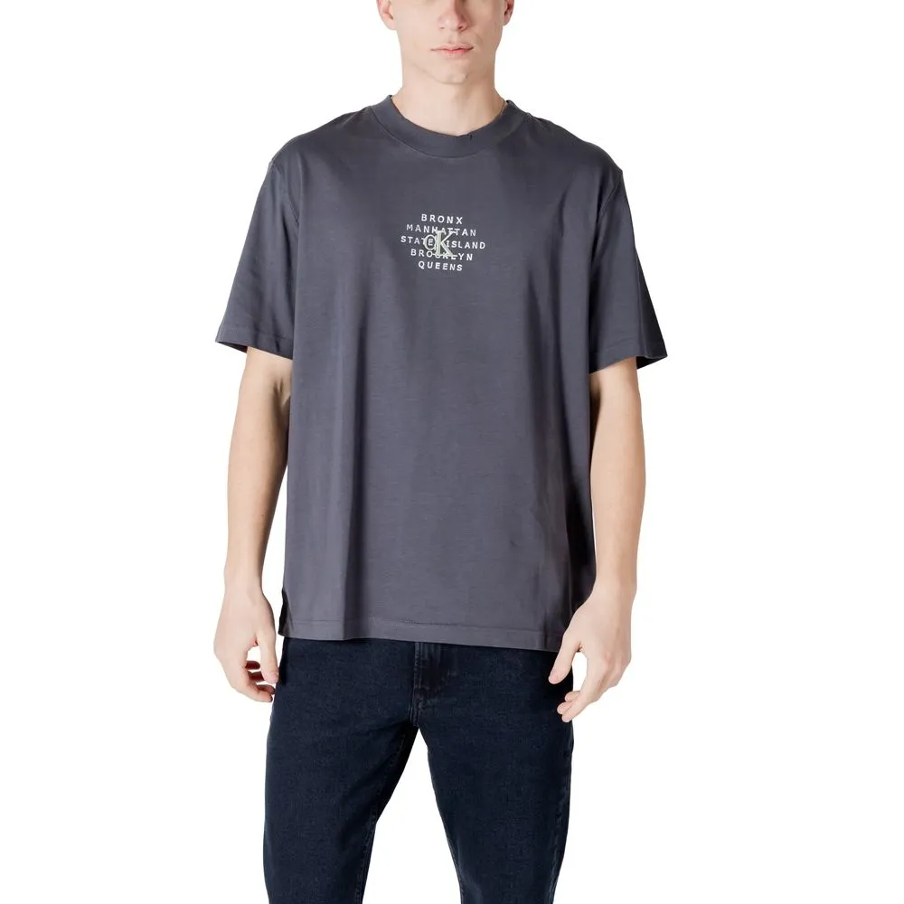 Calvin Klein Jeans Men's Gray Cotton Rigenerato T-Shirt