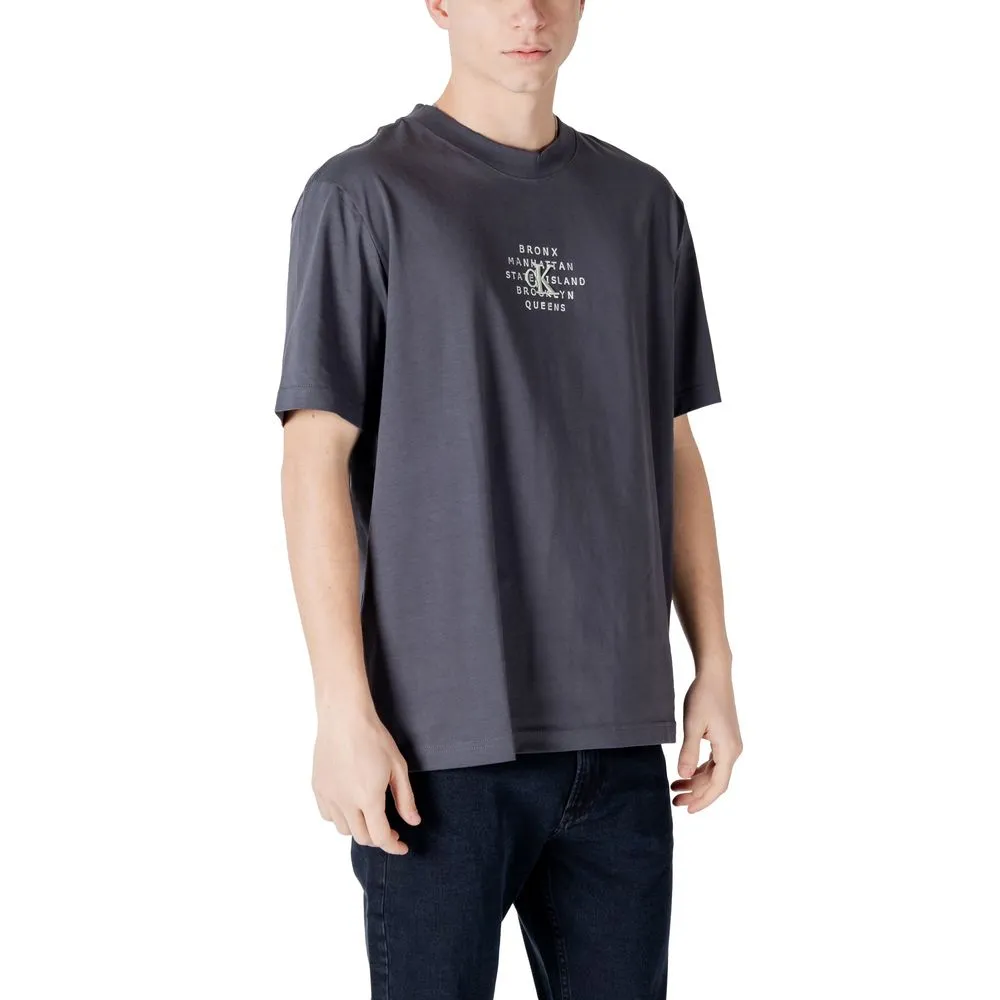 Calvin Klein Jeans Men's Gray Cotton Rigenerato T-Shirt