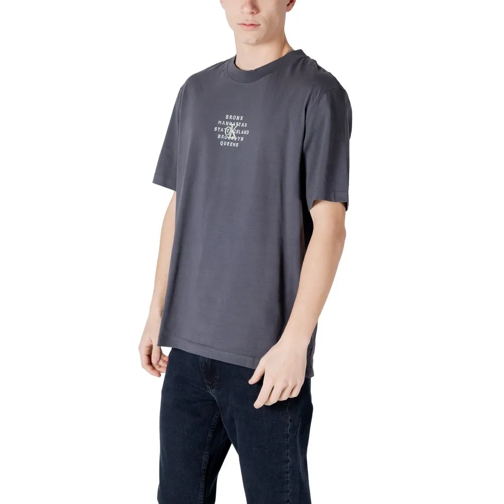 Calvin Klein Jeans Men's Gray Cotton Rigenerato T-Shirt
