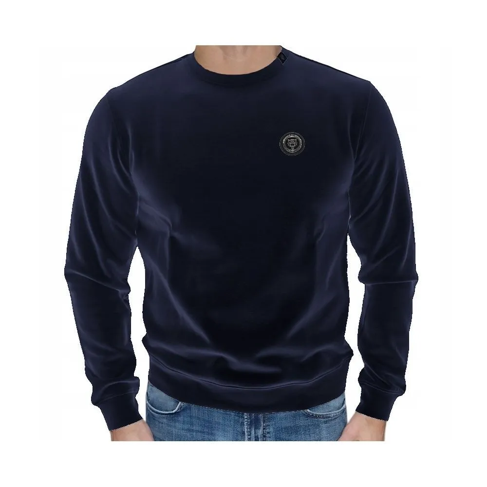 Plein Sport Men's Blue Cotton Sweater