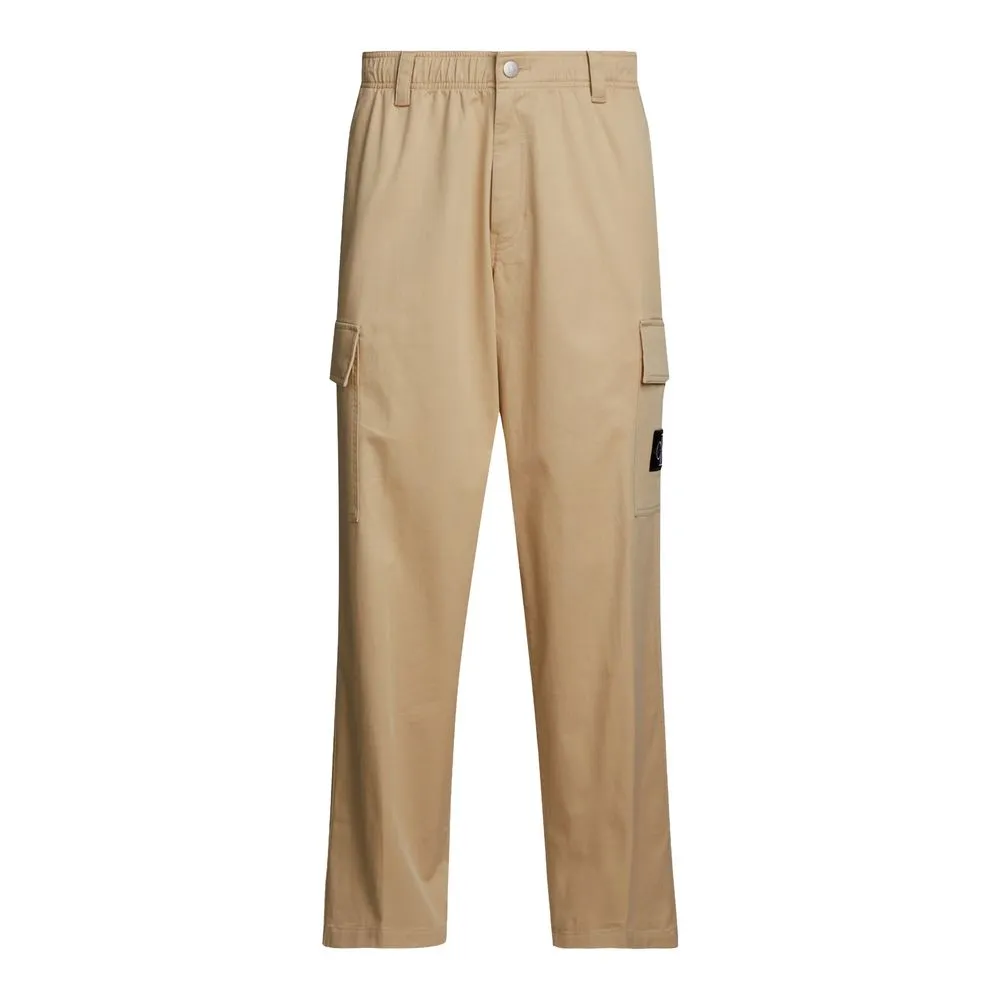 Calvin Klein Men's Beige Cotton Jeans & Pant