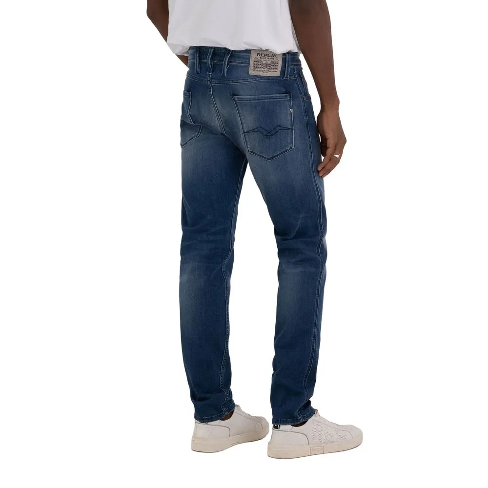 Replay Men's Blue Cotton Jeans & Pant
