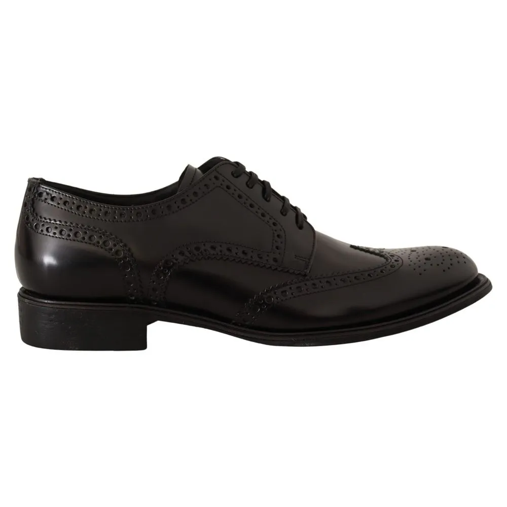 Dolce & Gabbana Men's Black Leather Formal