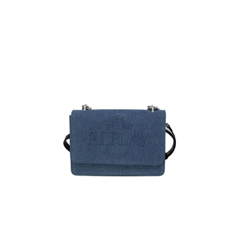Replay Women's Blue Polyester Shoulder Bag