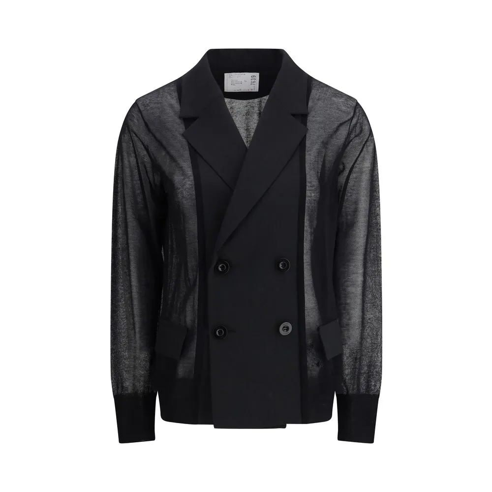 Sacai Women's Semi-transparent Blazer Jacket