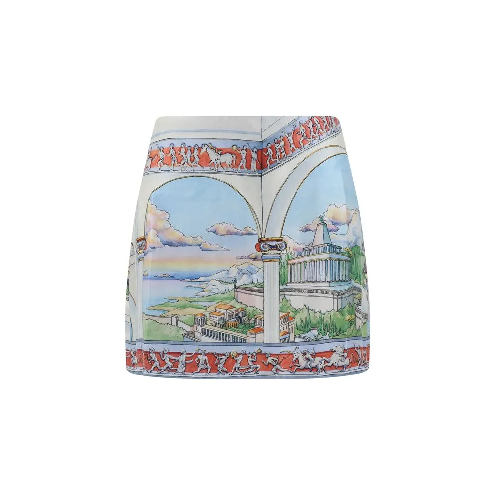 Casablanca Women's Colorful silk Miniskirt