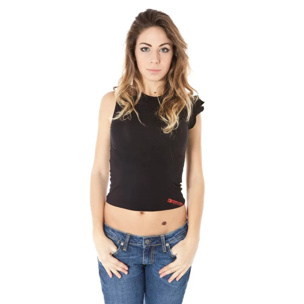 Zuelements Women's Black Lycra Tops & T-Shirt