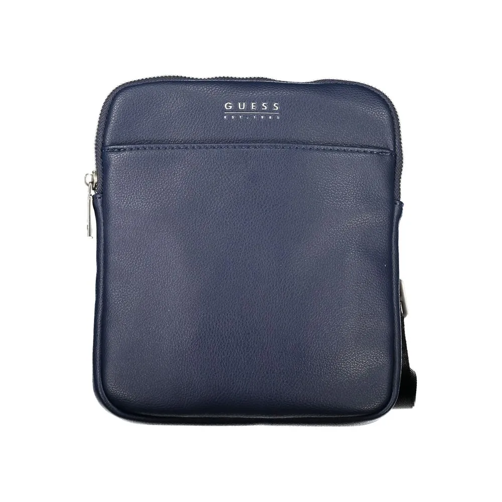 Guess Jeans Men's Sleek Blue Shoulder Bag with Ample Storage