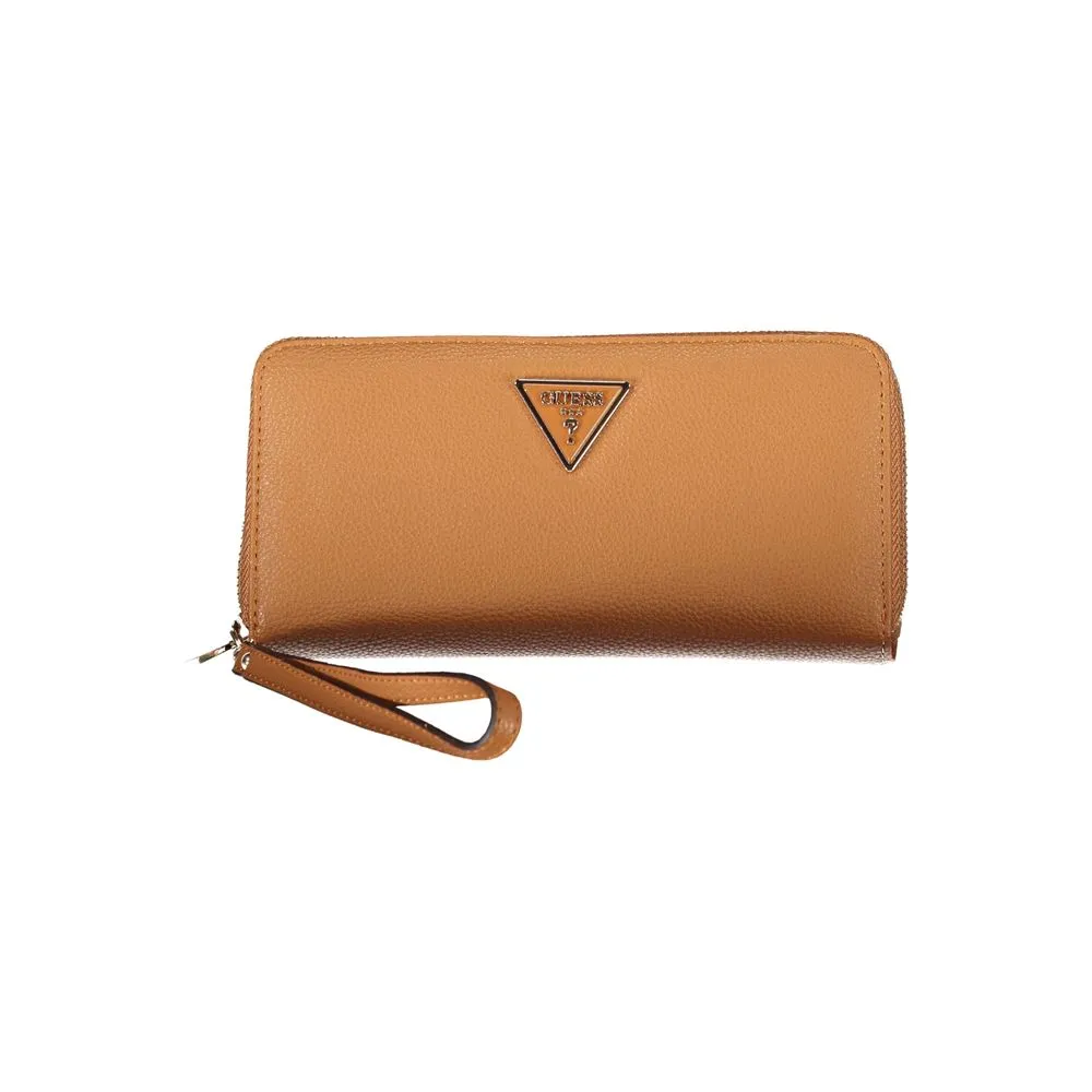 Guess Jeans Women's Chic Brown Polyethylene Wallet with Coin Purse