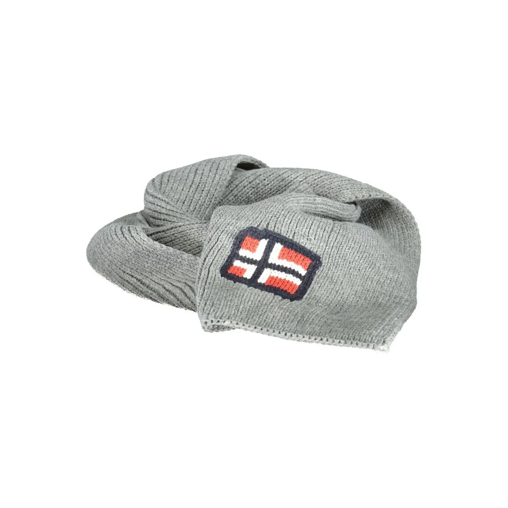Norway 1963 Men's Gray Acrylic Scarf