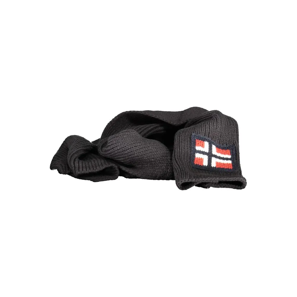 Norway 1963 Men's Black Acrylic Scarf