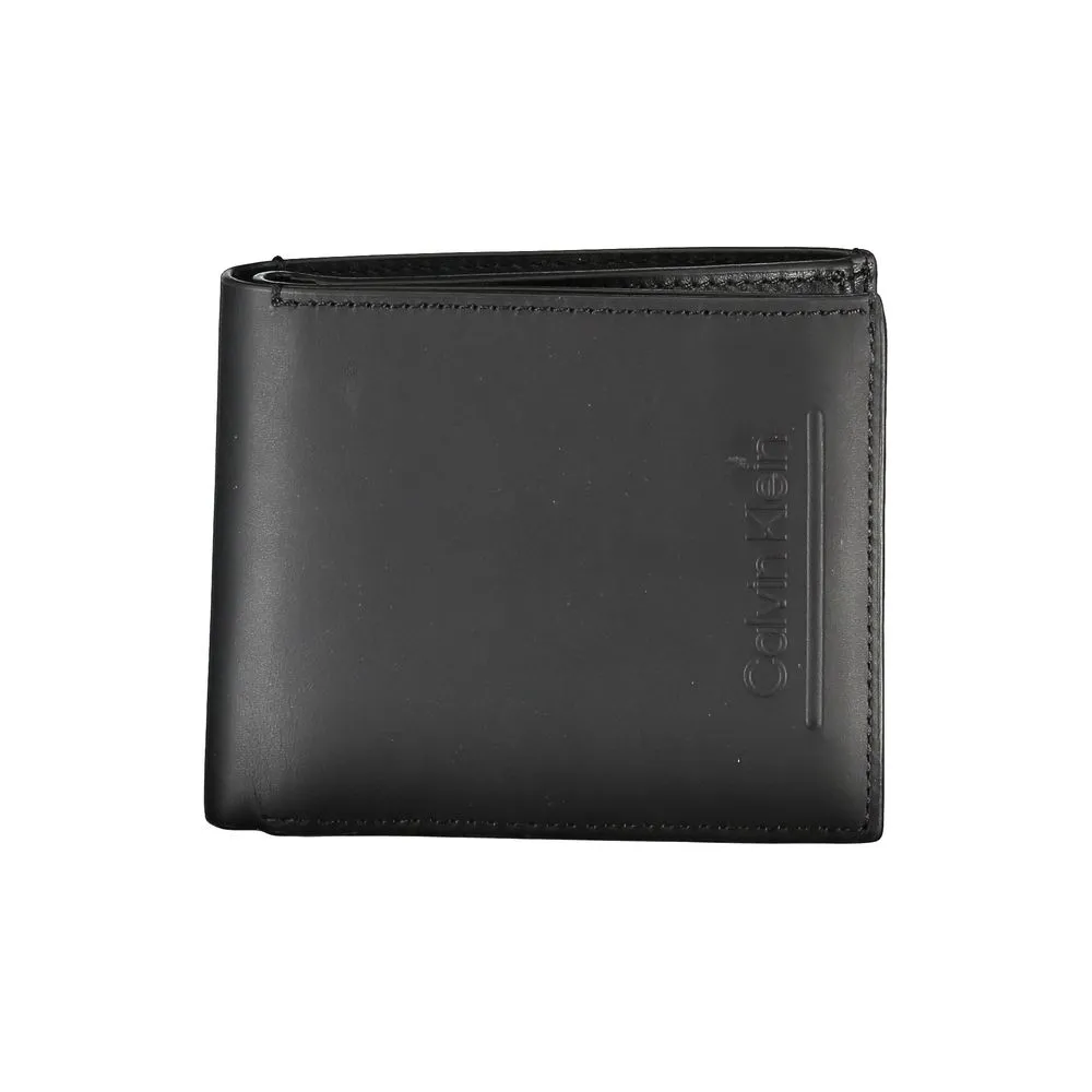 Calvin Klein Men's Black Leather RFID Wallet with Coin Purse