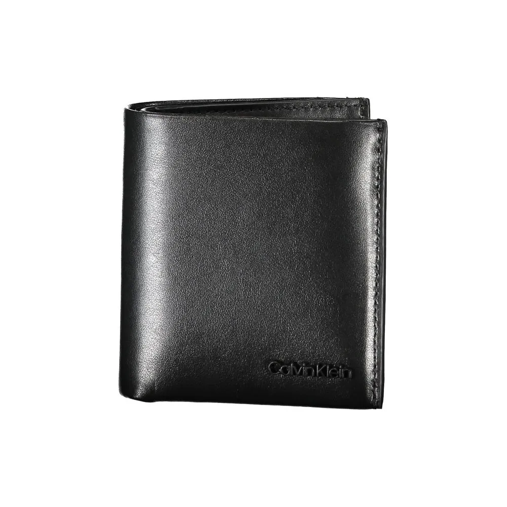 Calvin Klein Men's Sleek Black Leather RFID Wallet