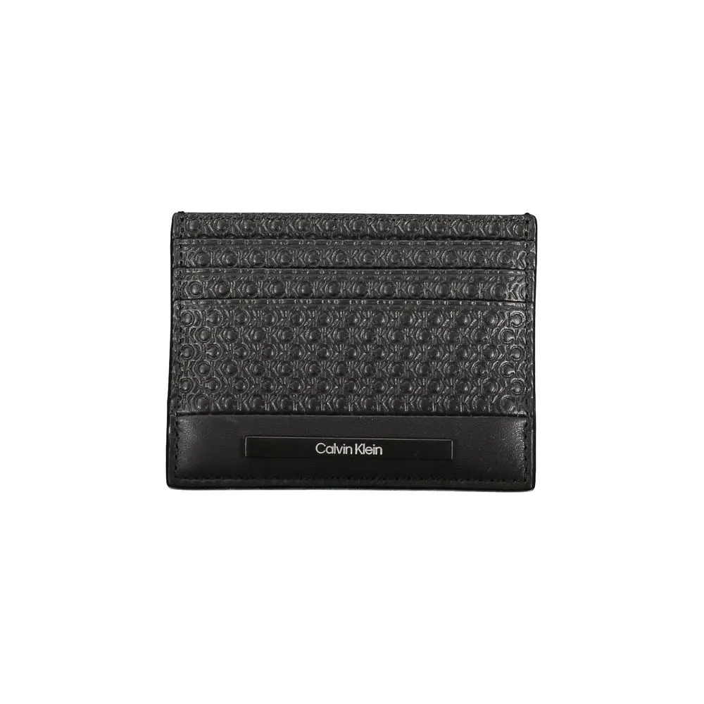 Calvin Klein Men's Sleek Black Contrast Card Holder